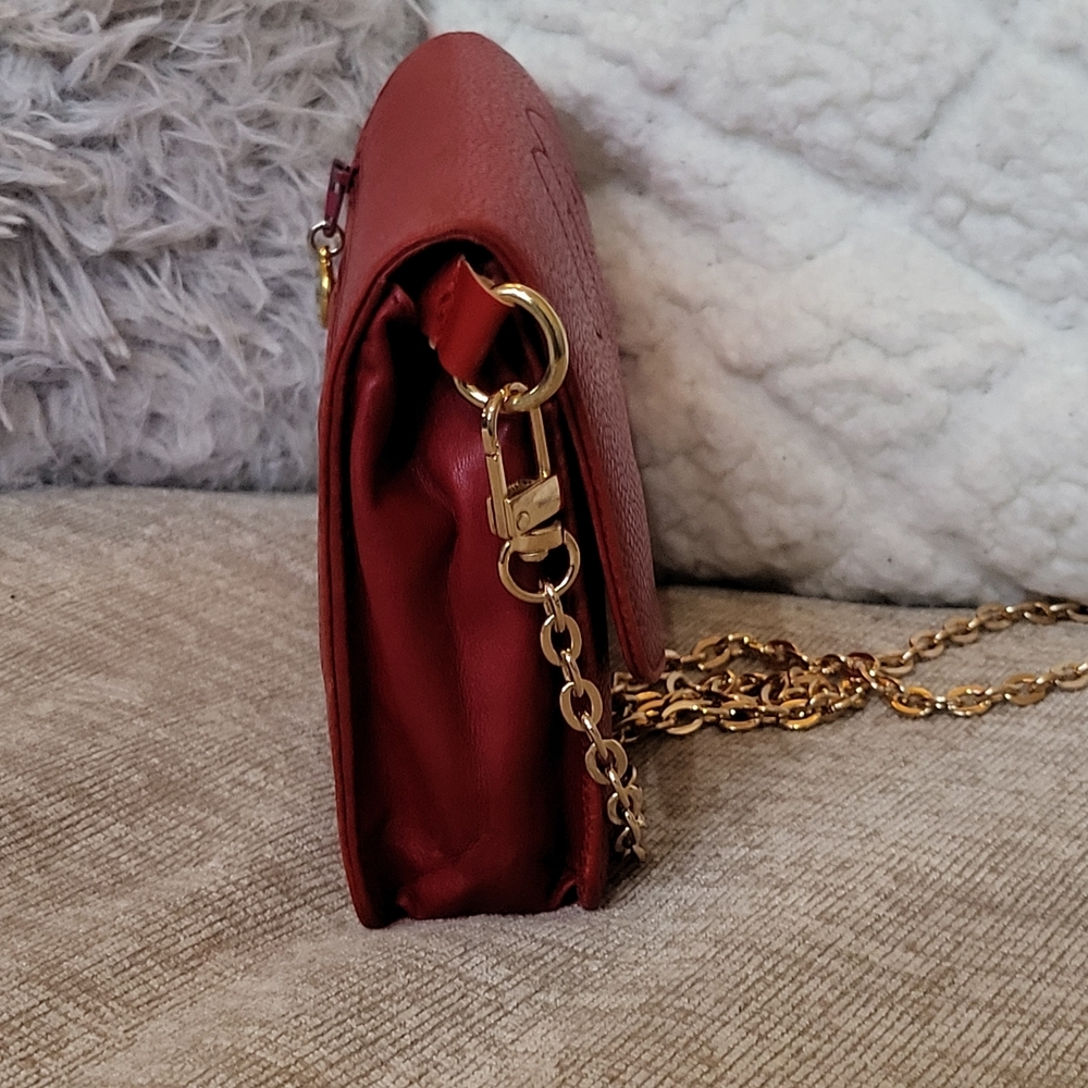 Chanel Red Caviar CC Timeless Shoulder Bag Bifold Wallet Grained Calfskin.. - Picture 4 of 16